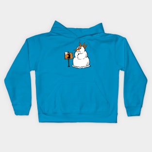 Snowman and rabbit Kids Hoodie